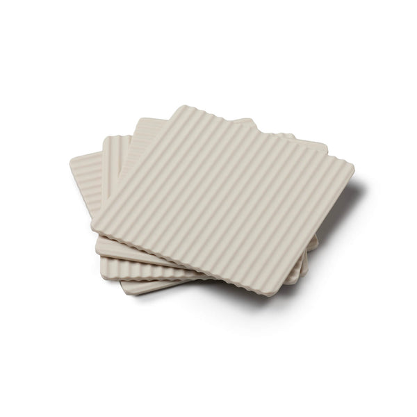 Zeal Set Of 4 Silicone Coasters - Cream