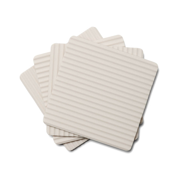 Zeal Set Of 4 Silicone Coasters - Cream