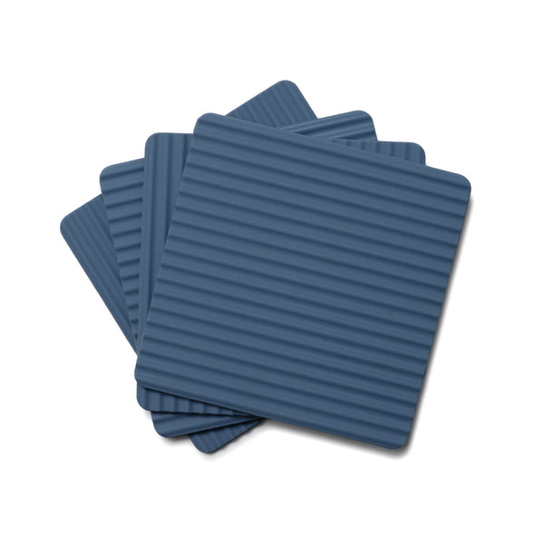 Zeal Set Of 4 Silicone Coasters - Provence Blue