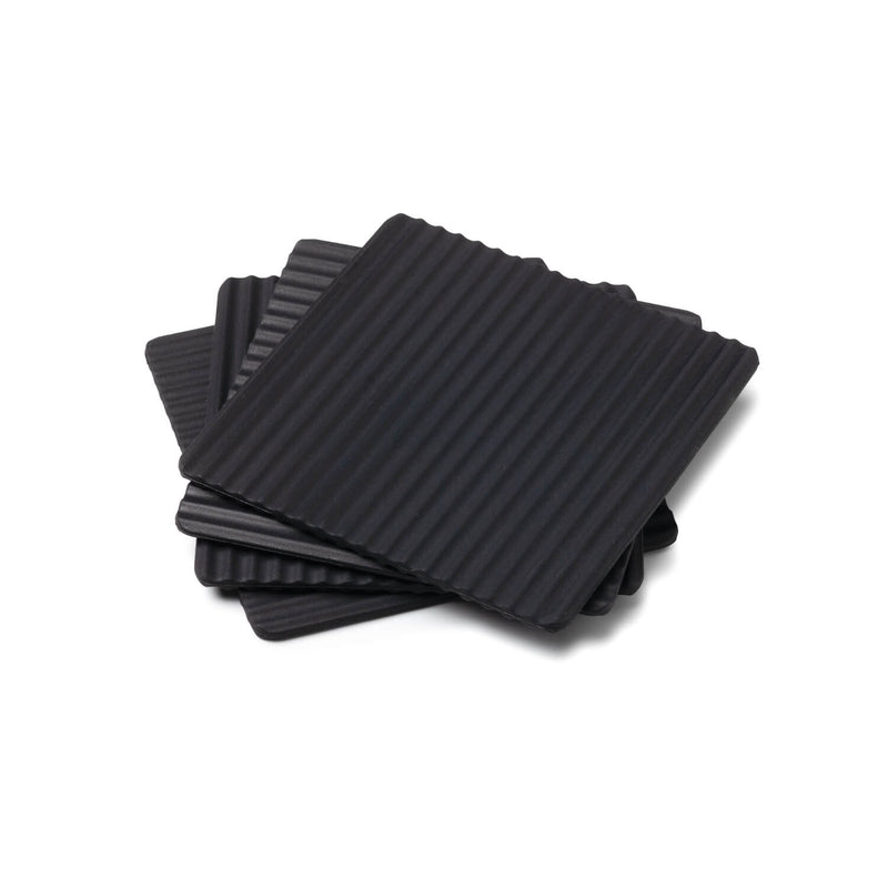 Zeal Set Of 4 Silicone Coasters - Black
