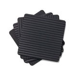 Zeal Set Of 4 Silicone Coasters - Black