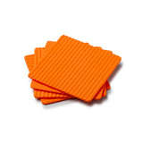 Zeal Set Of 4 Silicone Coasters - Neon Orange
