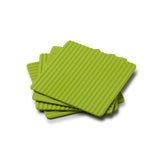 Zeal Set Of 4 Silicone Coasters - Neon Lime