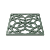 Zeal Heritage 18cm Silicone Square Trivet Mat - Dark Sage