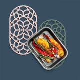 Zeal Heritage 32cm Silicone Oval Trivet Mat - Duck Egg Blue