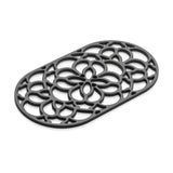 Zeal Heritage 32cm Silicone Oval Trivet Mat - Black
