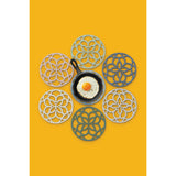 Zeal Heritage 13cm Silicone Mini Round Trivet Mat - Duck Egg Blue