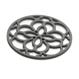 Zeal Heritage 13cm Silicone Mini Round Trivet Mat - Dark Grey