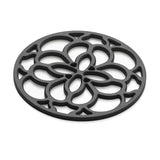 Zeal Heritage 13cm Silicone Mini Round Trivet Mat - Black