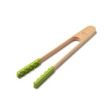 Zeal 25cm Bamboo & Silicone Kitchen Tongs - Neon Lime