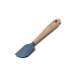 Zeal 19cm Silicone Mini Spatula with Ash Wood Handle - Provence Blue