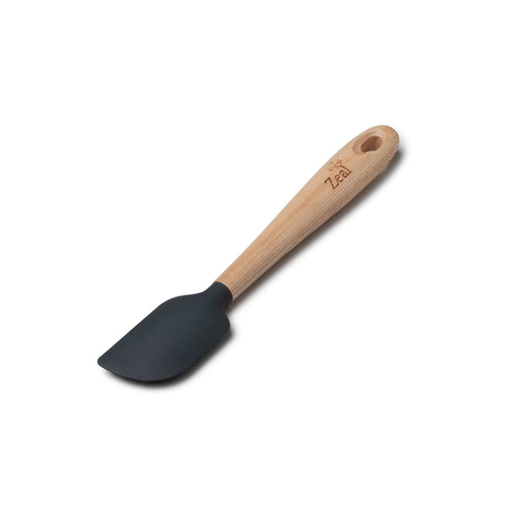 Zeal 19cm Silicone Mini Spatula with Ash Wood Handle - Dark Grey