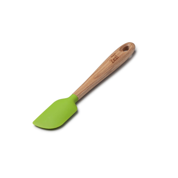 Zeal 19cm Silicone Mini Spatula with Ash Wood Handle - Neon Lime