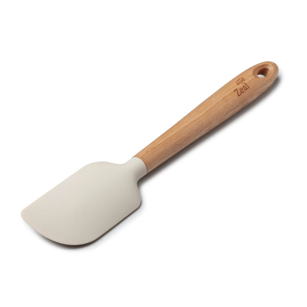 Zeal 25cm Silicone Spatula with Ash Wood Handle - Cream