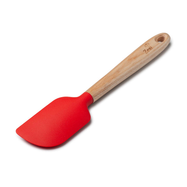 Zeal 25cm Silicone Spatula with Ash Wood Handle - Red