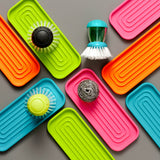 Zeal 23cm x 9cm Silicone Sink Tidy Mat - Neon Lime