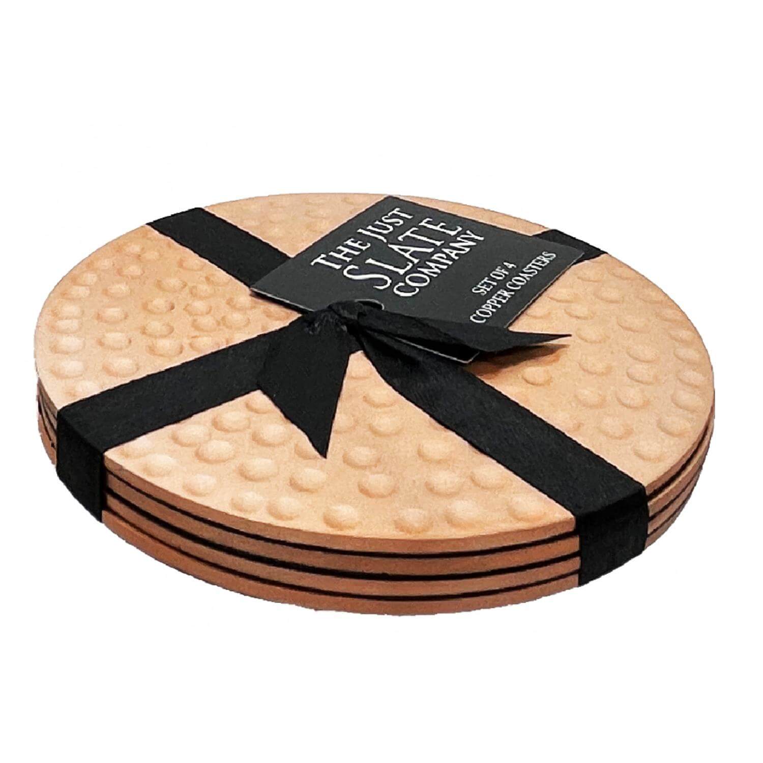 Buy Selbrae House | Flat Hammered S/Steel Set of 4 Coasters - Copper ...
