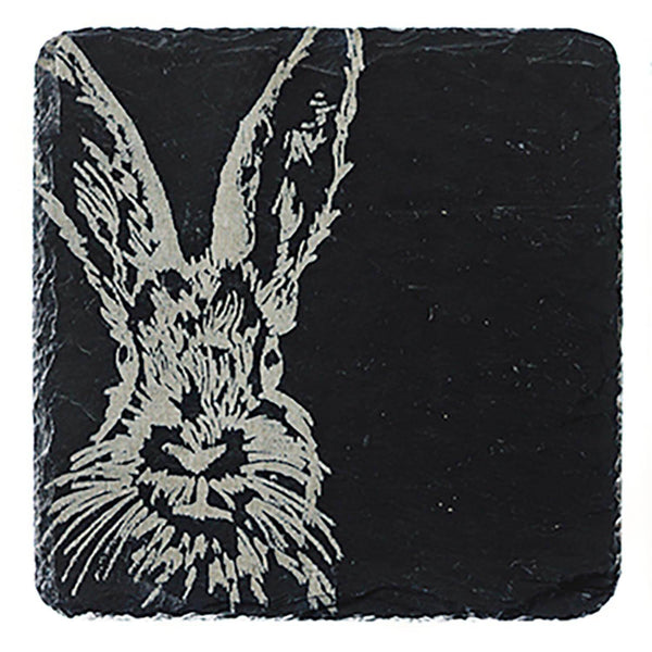 Selbrae House Slate Coaster - Hare