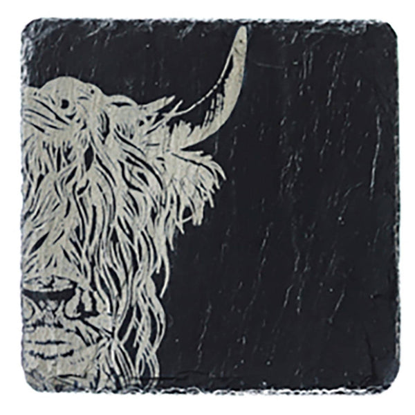 Selbrae House Slate Coaster - Highland Cow