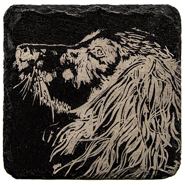 Selbrae House Slate Coaster - Spaniel