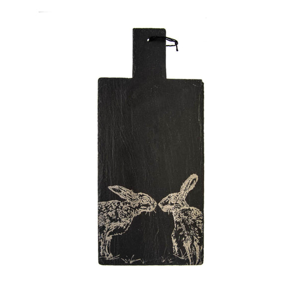 Selbrae House Large Slate Serving Paddle - Kissing Hares