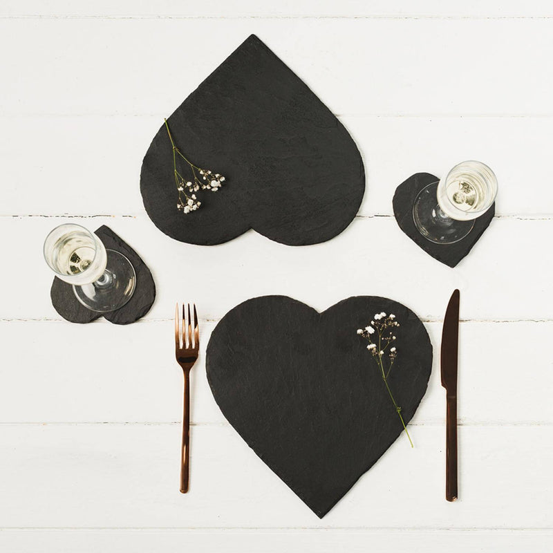 Selbrae House Set of 2 Slate Placemats - Heart