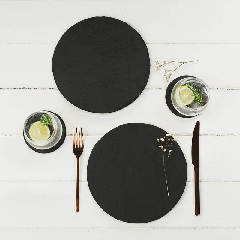 Selbrae House Set of 2 Slate Placemats - Round