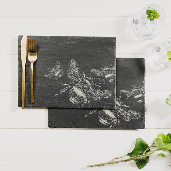 Selbrae House Set of 2 Slate Placemats - Bee