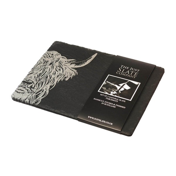 Selbrae House Set of 2 Slate Placemats - Highland Cow