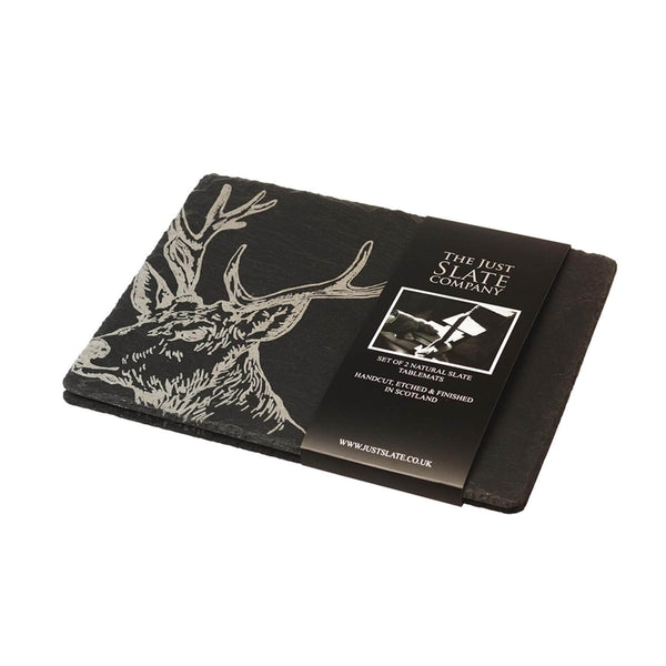 Selbrae House Set of 2 Slate Placemats - Stag