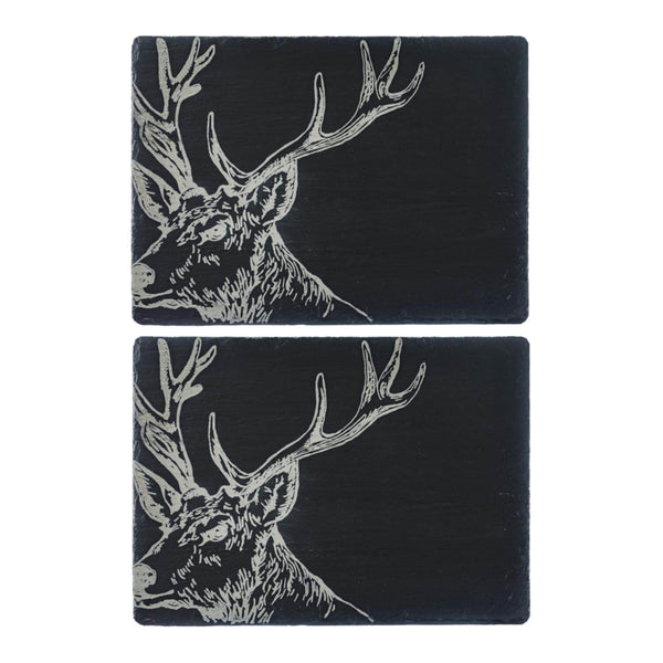 Selbrae House Set of 2 Slate Placemats - Stag