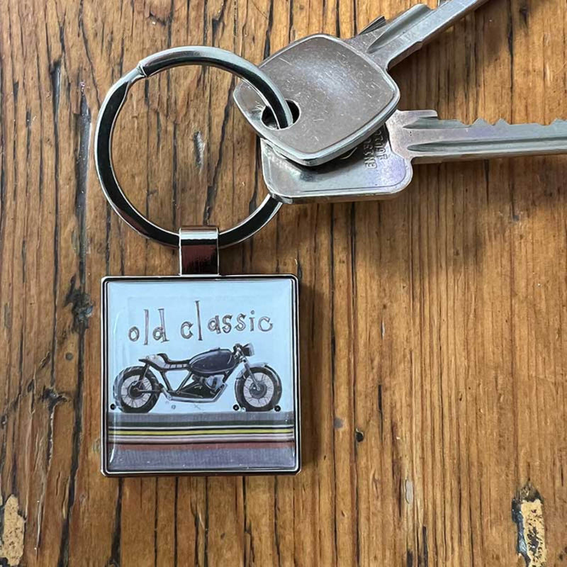 Alex Clark Keyring - Old Classic Bike