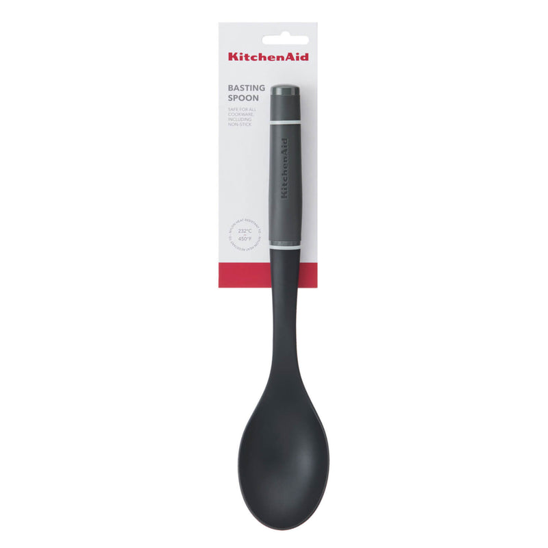 KitchenAid Soft Grip Basting Spoon - Charcoal Grey