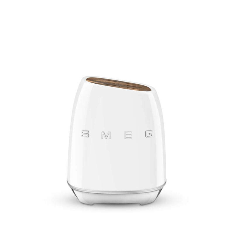 Smeg 50's Style Retro KBSF02 7-Piece Knife Block Set - White