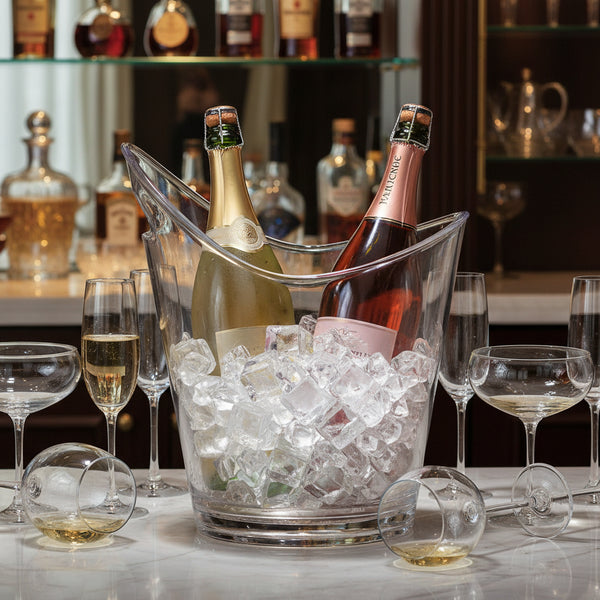 Barcraft Small Clear Acrylic Drinks Pail Cooler Ice Bucket