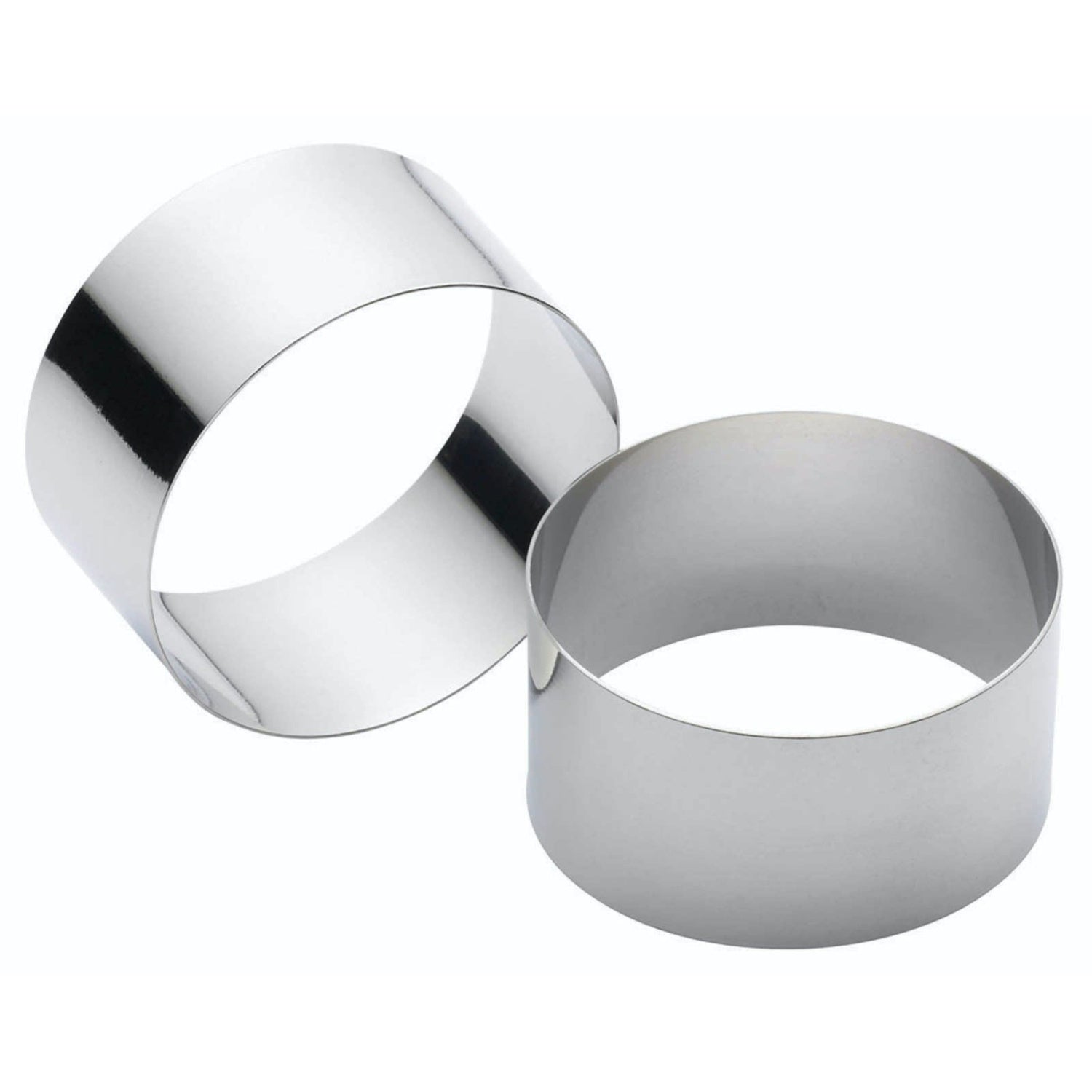 Buy KitchenCraft | Set Of 2 Stainless Steel Cooking Rings, 9cm x 3.5cm ...