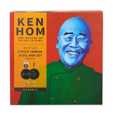 Ken Hom Classic 31cm 5-Piece Carbon Steel Non-Stick Wok Set
