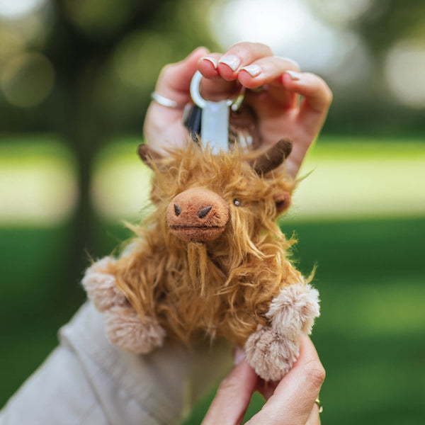 Wrendale Designs by Hannah Dale Plush Keyring - 'Gordon' Highland Cow