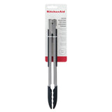KitchenAid 30cm Silicone-Tipped Side-Locking Tongs