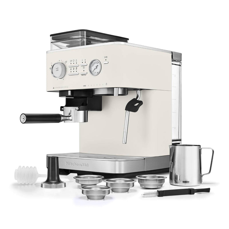 KitchenAid 5KES6551BPL Semi Automatic Espresso Machine with Burr Grinder - Porcelain