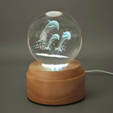 Inokoo Rotating 3D Crystal Rotating Globe Light - Dolphin