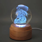 Inokoo Rotating 3D Crystal Globe Light - Dragon