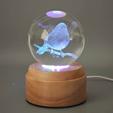 Inokoo Rotating 3D Crystal Globe Light - Robin