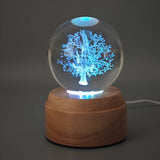 Inokoo Rotating 3D Crystal Globe Light - Tree Of Life
