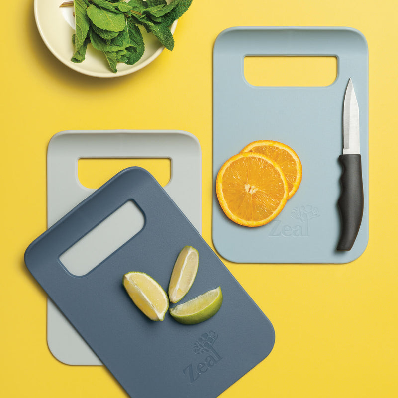 Zeal Straight to Pan™ Slim Chopping Board - Provence Blue