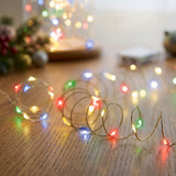 Premier MicroBrights 2.5 Metre 50 LED Battery Operated Indoor/Outdoor Multi Action Lights - Multi-Coloured