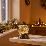 Premier 18cm Glitter Water Spinner - Teapot With Robins