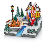 Premier Lit 19cm LED Animated Village With River - Assorted
