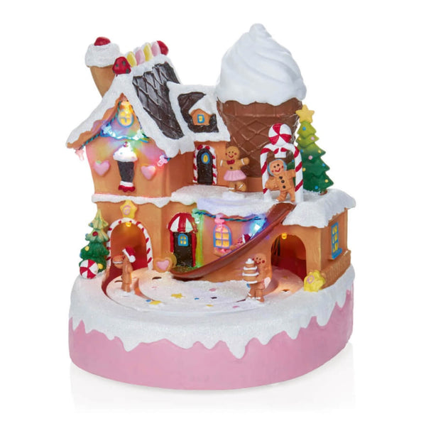 Premier Lit 20cm LED Gingerbread Cake House - Assorted