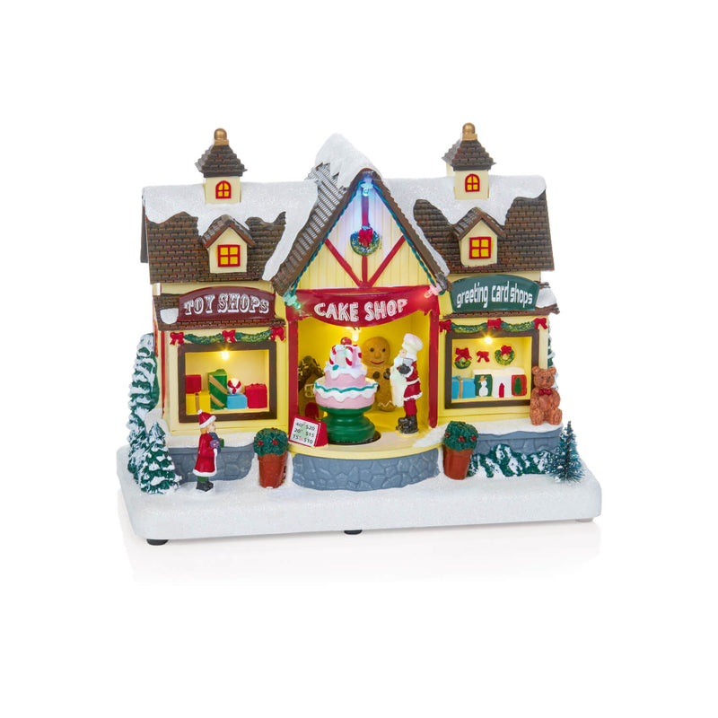 Premier Lit 25cm LED Christmas Shop Front - Assorted